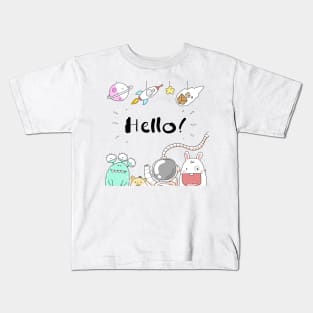 Hello from Space Kids T-Shirt